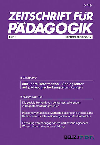 Zeitschrift für Pädagogik 2/2017