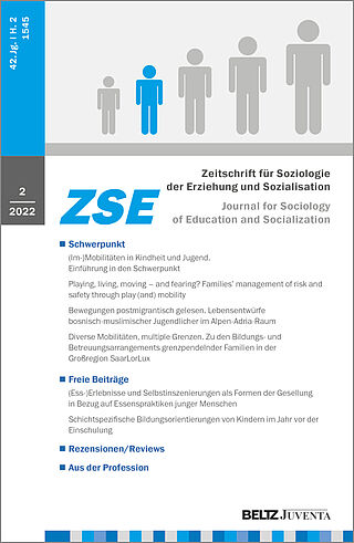 Zeitschrift für Soziologie der Erziehung und Sozialisation 2/2022