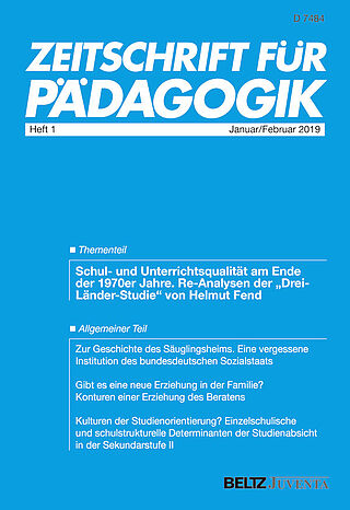 Zeitschrift für Pädagogik 1/2019