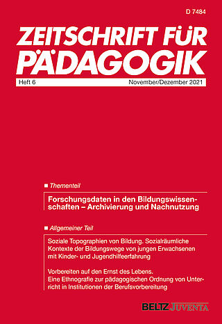 Zeitschrift für Pädagogik 6/2021