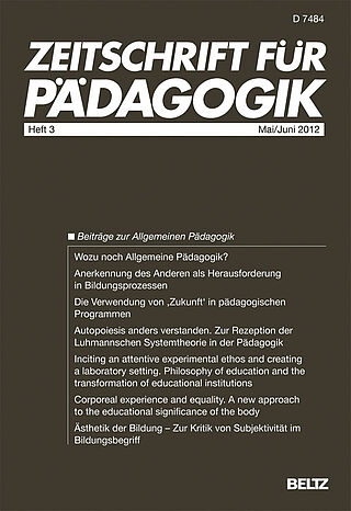 Zeitschrift für Pädagogik 3/2012