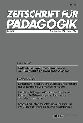 Zeitschrift für Pädagogik 5/2020