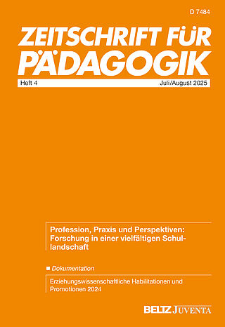 Zeitschrift für Pädagogik 4/2025