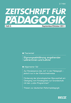 Zeitschrift für Pädagogik 5/2011