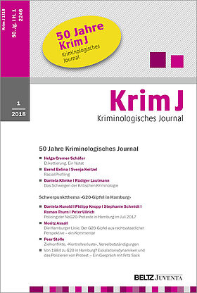 Kriminologisches Journal 1/2018