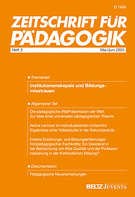 Zeitschrift für Pädagogik 3/2025