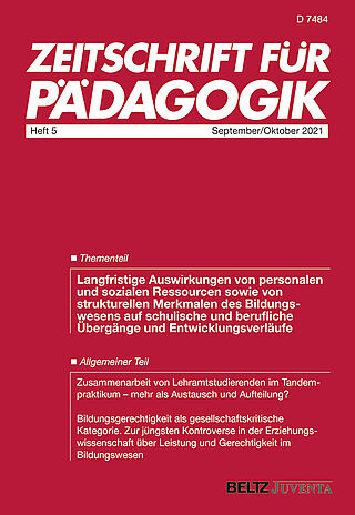 Zeitschrift für Pädagogik 5/2021