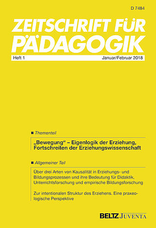 Zeitschrift für Pädagogik 1/2018