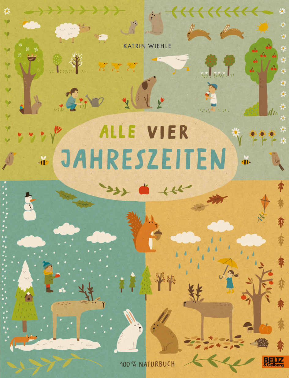 Alle vier Jahreszeiten - 100% Naturbuch - Vierfarbiges Papp-Bilderbuch